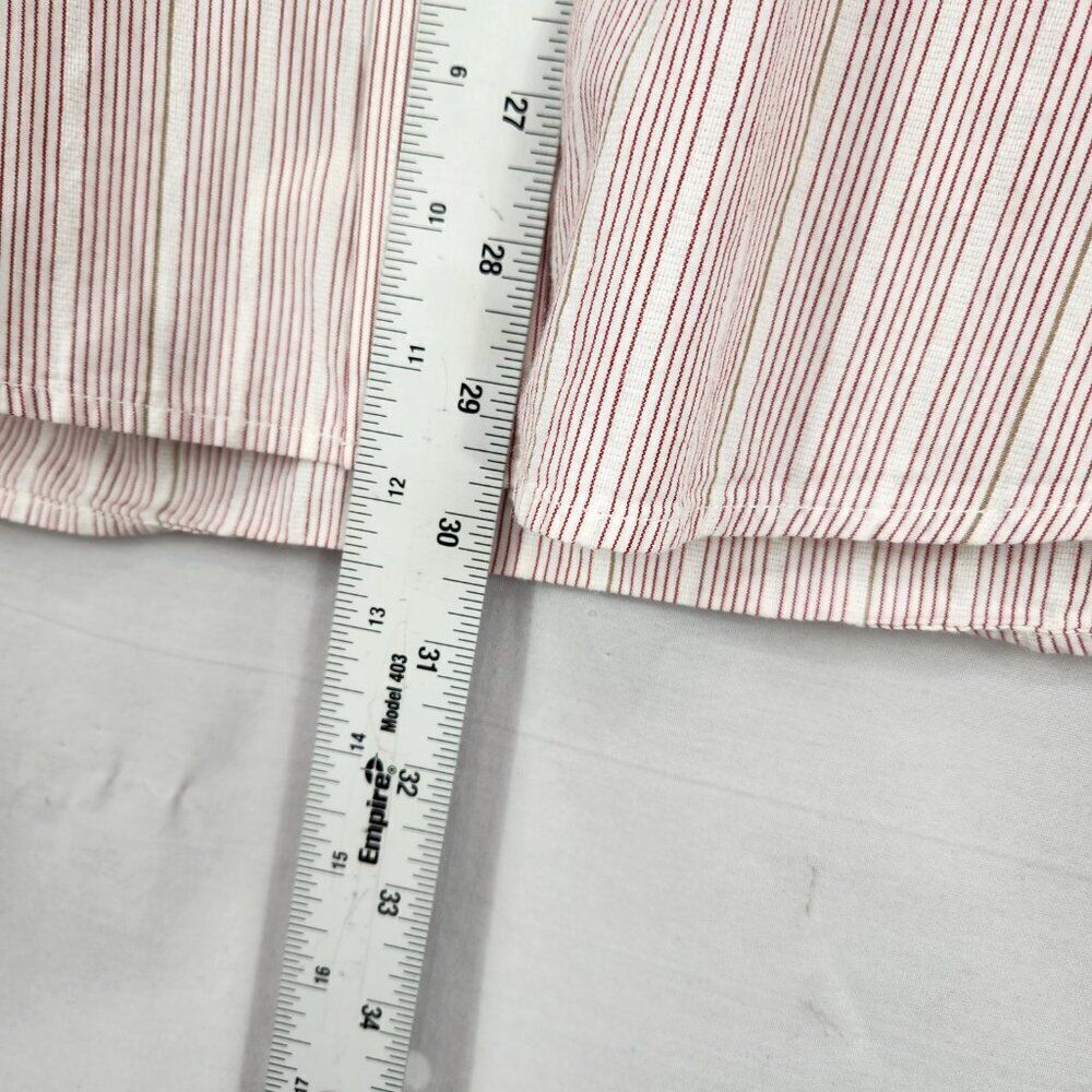 CINCH Western Wear Long Sleeve Button Down Shirt Mens Large Striped Red White - Picture 4 of 8